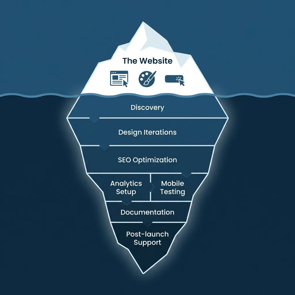 The iceberg of web development pricing